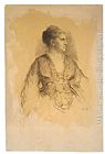 Eastman Johnson Canvas Paintings - Portrait of a Woman